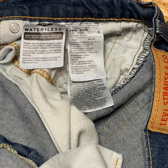 Levi's 502 Men's Regular Taper Fit Denim Jeans Blue W34 L32 Everyday Casual Work - Picture 5 of 9